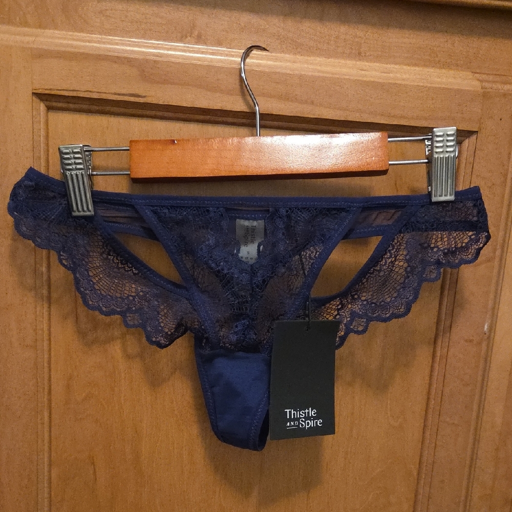 Thistle and Spire Midnight Blue Lace Panties